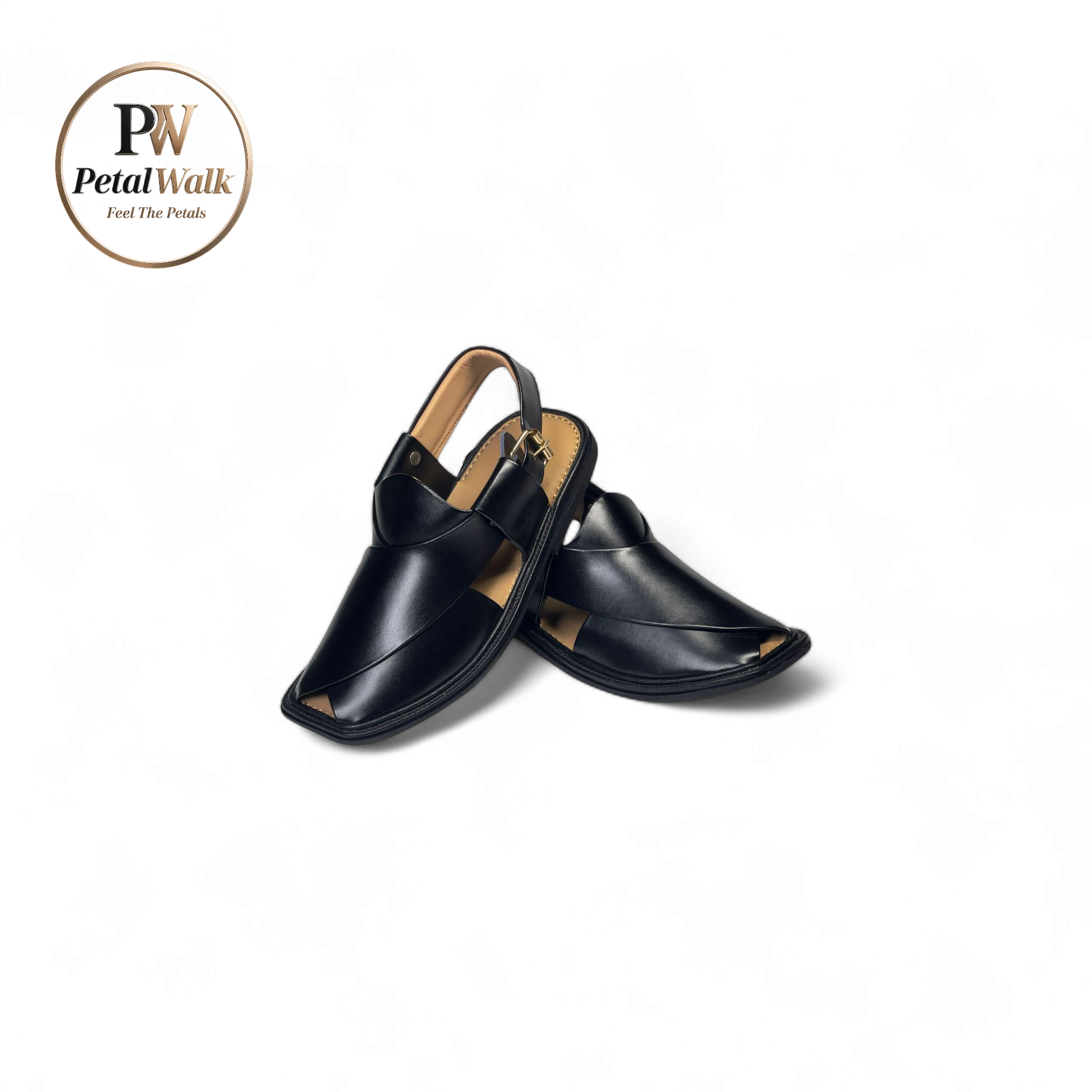 PetalWalk Black Smart Zalmi Chappal